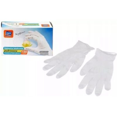 SHUMEE Guantes De Látex Empolvados Ravi, Talla L, 100 Unidades. SHUMEE Guantes De Látex Empolvados Ravi, Talla L, 100 Unidades.
