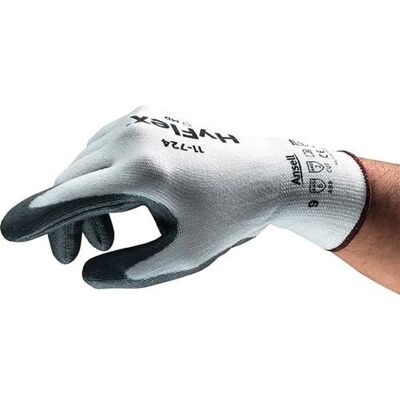 Ansell Guantes Anticorte Hyflex 11-724 Talla 9 Blanco/gris En 388 Epi Ii - 11-724-9 Ansell Guantes Anticorte Hyflex 11-724 Talla 9 Blanco/gris En 388 Epi Ii - 11-724-9