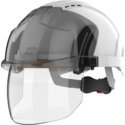 Fp - Evo Vistashield Casco De Trabajo De Malla Ventilada Blanco/humo Fp - Evo Vistashield Casco De Trabajo De Malla Ventilada Blanco/humo
