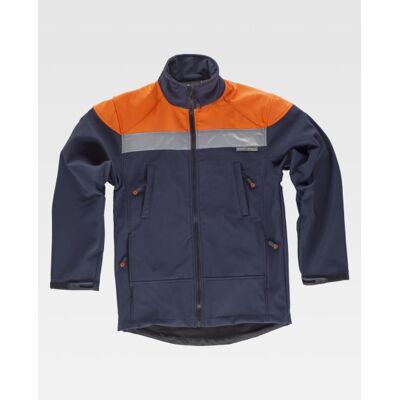 Chaqueta Workshell Fluor Con Cinta Reflectante Workteam S9505 De Alta Capacidad Térmica S Marino+naranja A.v. Chaqueta Workshell Fluor Con Cinta Reflectante Workteam S9505 De Alta Capacidad Térmica S Marino+naranja A.v.