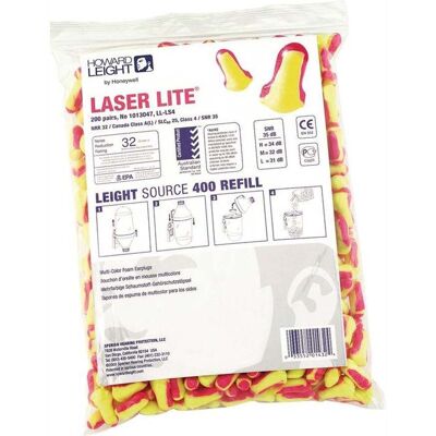 Honeywell 200 Pares De Tapones Para Los Oídos Laser Lite En 352-2 Snr 35 Db Recambio - 1013047 Honeywell 200 Pares De Tapones Para Los Oídos Laser Lite En 352-2 Snr 35 Db Recambio - 1013047