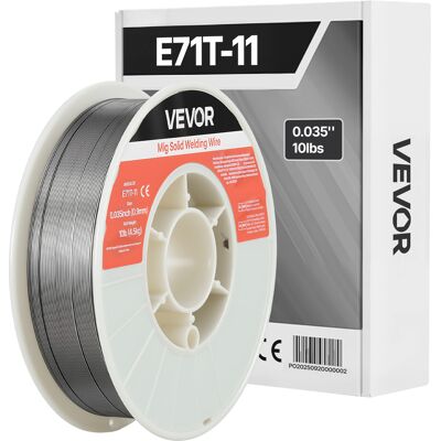Vevor Alambre De Soldadura Mig Con Núcleo Fundente, E71t-11, 0,9 Mm, 4,5 Kg, De Acero Dulce Sin Gas, Con Bajas Salpicaduras Para Soldadura Por Arco En Cualquier Posición, Para Uso En Exteriores Vevor Alambre De Soldadura Mig Con Núcleo Fundente, E71t-11, 0,9 Mm, 4,5 Kg, De Acero Dulce Sin Gas, Con Bajas Salpicaduras Para Soldadura Por Arco En Cualquier Posición, Para Uso En Exteriores