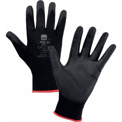 MARCA Neri Safety Guantes De Trabajo Impregnados Pol-01 En Poliéster Con Palma De Poliuretano Talla 8 - Paquete De 12 Unidades MARCA Neri Safety Guantes De Trabajo Impregnados Pol-01 En Poliéster Con Palma De Poliuretano Talla 8 - Paquete De 12 Unidades