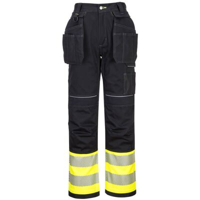 Portwest - Pantalón Pw3 Negro De Extremos Flúor Con Cintas Reflectantes Bolsillos De Pistolera Pw307 34 Pulgadas Amarillo / Negro Portwest - Pantalón Pw3 Negro De Extremos Flúor Con Cintas Reflectantes Bolsillos De Pistolera Pw307 34 Pulgadas Amarillo / Negro