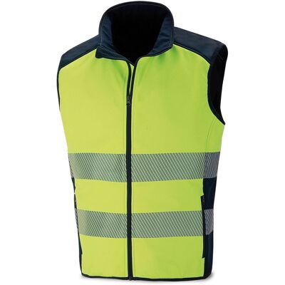 MARCA Chaleco De Alta Visibilidad Softshell Amarillo Fluor Talla S MARCA Chaleco De Alta Visibilidad Softshell Amarillo Fluor Talla S