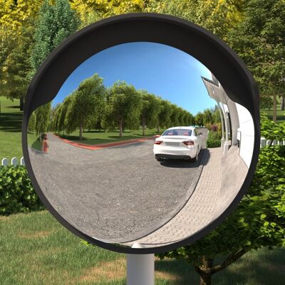 Espejo De Tráfico Convexo De Exterior Policarbonato Negro Ø60cm Vidaxl Espejo De Tráfico Convexo De Exterior Policarbonato Negro Ø60cm Vidaxl