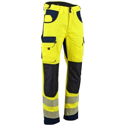 Pantalón Defensa Alta Visibilidad Lma Bolsillos Rodilla T46 Amarillo Fluorescente/ Azul Marino - 1667 T46 Pantalón Defensa Alta Visibilidad Lma Bolsillos Rodilla T46 Amarillo Fluorescente/ Azul Marino - 1667 T46