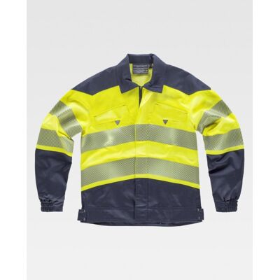 Cazadora En Tejido Elástico Con Cintas Reflectantes Segmentadas Workteam C2710 3xl Marino+amarillo A.v. Cazadora En Tejido Elástico Con Cintas Reflectantes Segmentadas Workteam C2710 3xl Marino+amarillo A.v.