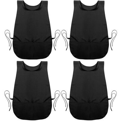 OEM Juego De 4 Delantales De Zapatero Con 2 Bolsillos, Bata Impermeable Para Artistas, Para Hombres Y Mujeres, Limpieza, Pintura, Tareas Domésticas, Trabajo, Color Negro. OEM Juego De 4 Delantales De Zapatero Con 2 Bolsillos, Bata Impermeable Para Artistas, Para Hombres Y Mujeres, Limpieza, Pintura, Tareas Domésticas, Trabajo, Color Negro.