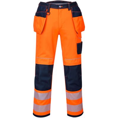 Pantalones De Trabajo De Alta Visibilidad Holster Pw3 De Tiro Bajo Portwest T501 42 Pulgadas (talla 54) Naranja Flúor / Azul Marino Pantalones De Trabajo De Alta Visibilidad Holster Pw3 De Tiro Bajo Portwest T501 42 Pulgadas (talla 54) Naranja Flúor / Azul Marino
