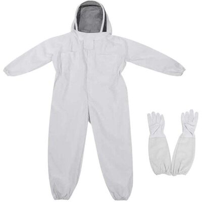 DPZO Traje De Apicultura Para Niños, Mono De Una Pieza Con Capucha Y Velo, Ropa Protectora Para Niños, Traje De Apicultura (blanco, Talla M) DPZO Traje De Apicultura Para Niños, Mono De Una Pieza Con Capucha Y Velo, Ropa Protectora Para Niños, Traje De Apicultura (blanco, Talla M)