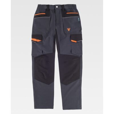 Pantalón Elástico De Mujer Combinado Workteam Wf3055 Xl Gris Oscuro / Naranja Pantalón Elástico De Mujer Combinado Workteam Wf3055 Xl Gris Oscuro / Naranja