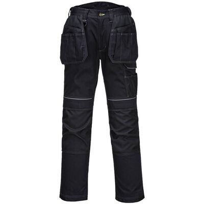 Portwest - Pantalón De Trabajo Elástico En 2 Direcciones Pw3 Con Bolsillos De Pistolera Pw305 30 Pulgadas Negro Portwest - Pantalón De Trabajo Elástico En 2 Direcciones Pw3 Con Bolsillos De Pistolera Pw305 30 Pulgadas Negro