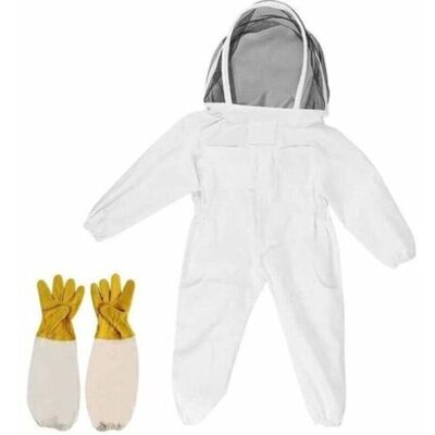 DPZO Traje De Apicultura Para Niños, De Algodón, Talla M, Incluye Chaqueta, Velo, Gorro Y Guantes, Protección Eficaz Durante Las Visitas A La Granja. DPZO Traje De Apicultura Para Niños, De Algodón, Talla M, Incluye Chaqueta, Velo, Gorro Y Guantes, Protección Eficaz Durante Las Visitas A La Granja.