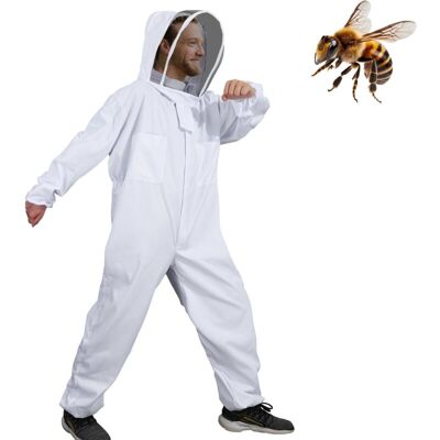 DPZO Traje De Apicultura De Cuerpo Completo Con Capucha Y Velo, Abrigo Protector Para Apicultores, Traje De Apicultura De Algodón Con Capucha De Protección Contra Avispas, Equipo (xl) DPZO Traje De Apicultura De Cuerpo Completo Con Capucha Y Velo, Abrigo Protector Para Apicultores, Traje De Apicultura De Algodón Con Capucha De Protección Contra Avispas, Equipo (xl)