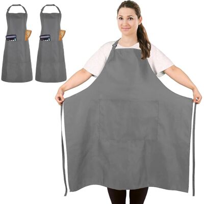 OEM Delantal De Chef Grande (2 Piezas), Unisex, Gris, Impermeable, Con 2 Bolsillos, Ideal Para Cocinar, Barbacoa, Trabajo, Camarero, Artista, Peluquero (talla Grande) OEM Delantal De Chef Grande (2 Piezas), Unisex, Gris, Impermeable, Con 2 Bolsillos, Ideal Para Cocinar, Barbacoa, Trabajo, Camarero, Artista, Peluquero (talla Grande)