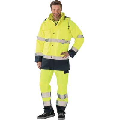 Parka De Alta Visibilidad Talla L Amarillo / Marino Planam Parka De Alta Visibilidad Talla L Amarillo / Marino Planam