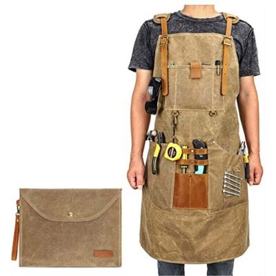 OEM Delantal De Trabajo De Tela Encerada Para Hombre Y Mujer Con Bolsillo Y Tirantes Acolchados, Hebilla De Liberación Rápida, Ajustable Hasta La Talla Xxl OEM Delantal De Trabajo De Tela Encerada Para Hombre Y Mujer Con Bolsillo Y Tirantes Acolchados, Hebilla De Liberación Rápida, Ajustable Hasta La Talla Xxl