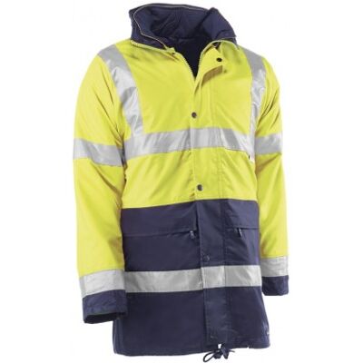 Juba - Hv780/3xl Parka Desmontable 100% Poliester Oxford/pu Bandas Reflectantes 3m Amarillo Fluo Juba - Hv780/3xl Parka Desmontable 100% Poliester Oxford/pu Bandas Reflectantes 3m Amarillo Fluo