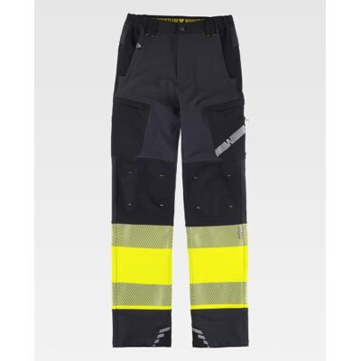 Pantalón Elástico Combinado Reflectante De Alta Visibilidad C3555 Workteam L Gris Oscuro+negro Pantalón Elástico Combinado Reflectante De Alta Visibilidad C3555 Workteam L Gris Oscuro+negro