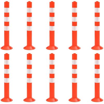 Vidaxl Bolardos De Control De Tráfico 10 Unidades Pe 75 Cm Vidaxl Bolardos De Control De Tráfico 10 Unidades Pe 75 Cm