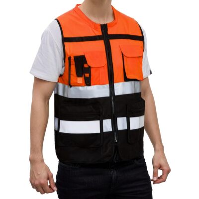OEM Chaleco De Seguridad Amarillo/naranja, Chaleco De Trabajo Con Bolsillo Con Cremallera, Bandas Reflectantes, Ropa De Trabajo Transpirable, Seguridad, Voluntariado, Transporte OEM Chaleco De Seguridad Amarillo/naranja, Chaleco De Trabajo Con Bolsillo Con Cremallera, Bandas Reflectantes, Ropa De Trabajo Transpirable, Seguridad, Voluntariado, Transporte
