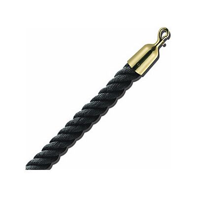 CERTEO Cordel Delimitador De 1,5 M Extremos De Latón Cordel Negro CERTEO Cordel Delimitador De 1,5 M Extremos De Latón Cordel Negro