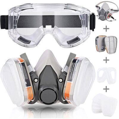 OEM Nazalus - Más Vendido - Mascarilla Protectora Respiratoria Reutilizable, A Prueba De Polvo Con Filtros, Gafas Para Pintar, Quitar El Polvo, Lijar, Soldar, Protección Para Trabajos De Bricolaje OEM Nazalus - Más Vendido - Mascarilla Protectora Respiratoria Reutilizable, A Prueba De Polvo Con Filtros, Gafas Para Pintar, Quitar El Polvo, Lijar, Soldar, Protección Para Trabajos De Bricolaje