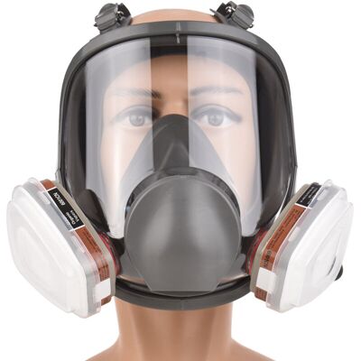 OEM Mascarilla Respiratoria Facial Completa Reutilizable 16 En 1, Protección Contra Gases Y Vapores Orgánicos, Amplio Campo De Visión Para Pintura, Pulido, Soldadura Y Otros Trabajos -crezuo OEM Mascarilla Respiratoria Facial Completa Reutilizable 16 En 1, Protección Contra Gases Y Vapores Orgánicos, Amplio Campo De Visión Para Pintura, Pulido, Soldadura Y Otros Trabajos -crezuo