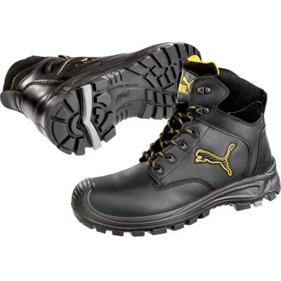 Puma Borneo Mid S3 Zapatos De Seguridad Negros Robustos Puma Borneo Mid S3 Zapatos De Seguridad Negros Robustos
