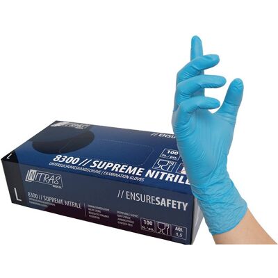 NITRAS Guante Desechable Supreme Nitrile Talla Xl Azul Nitrilo En 374 Epi Iii 100 Ud/caja NITRAS Guante Desechable Supreme Nitrile Talla Xl Azul Nitrilo En 374 Epi Iii 100 Ud/caja