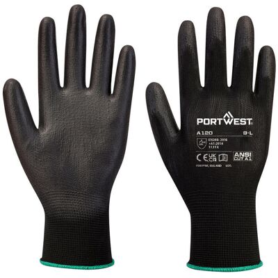 Guante De Trabajo Con Cubierta De Pu Lisa, Seguridad Alimentaria Ce Portwest A120 Xs Negro Guante De Trabajo Con Cubierta De Pu Lisa, Seguridad Alimentaria Ce Portwest A120 Xs Negro