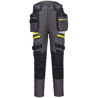 Portwest - Pantalón De Trabajo Con Tejido De Altas Prestaciones Con Rodilleras Dx4 Dx452 28 Pulgadas Gris Metálico Portwest - Pantalón De Trabajo Con Tejido De Altas Prestaciones Con Rodilleras Dx4 Dx452 28 Pulgadas Gris Metálico
