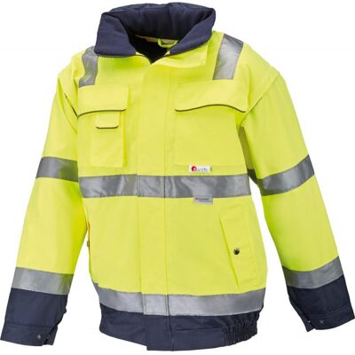 Fortis - Chaqueta De Alta Visibilidad Arturo Amarillo / Azul Marino 2xl Fortis - Chaqueta De Alta Visibilidad Arturo Amarillo / Azul Marino 2xl