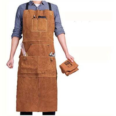 Choyclit Delantal De Soldadura Con 6 Bolsillos, Delantal De Trabajo De Cuero Resistente Al Calor, Delantal De Carpintero Ajustable M-xxxl Para Hombre, Perfecto Para Herrero, Mecánico Y Taller Choyclit Delantal De Soldadura Con 6 Bolsillos, Delantal De Trabajo De Cuero Resistente Al Calor, Delantal De Carpintero Ajustable M-xxxl Para Hombre, Perfecto Para Herrero, Mecánico Y Taller