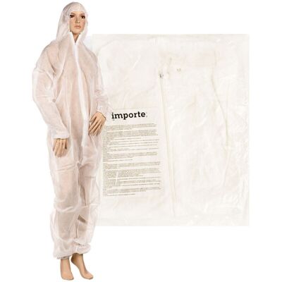 DPZO Mono Protector Blanco, Talla Xxl, Tejido No Tejido, Con Capucha, De Una Sola Pieza. DPZO Mono Protector Blanco, Talla Xxl, Tejido No Tejido, Con Capucha, De Una Sola Pieza.