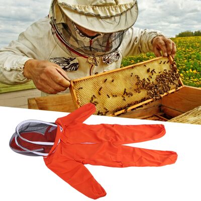 Infinite Mono Infantil De Una Pieza A Prueba De Abejas Con Capucha Con Velo Integrado – Naranja, Talla L, Mezcla De Poliéster Y Algodón, Repelente De Insectos Infinite Mono Infantil De Una Pieza A Prueba De Abejas Con Capucha Con Velo Integrado – Naranja, Talla L, Mezcla De Poliéster Y Algodón, Repelente De Insectos