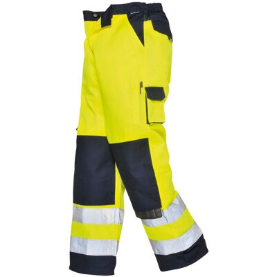 Portwest - Pantalones De Alta Visibilidad Lyon De Polialgodón Y Hechura Regular Con Cintas Reflectantes Tx51 Xxxl Amarillo/marino Portwest - Pantalones De Alta Visibilidad Lyon De Polialgodón Y Hechura Regular Con Cintas Reflectantes Tx51 Xxxl Amarillo/marino