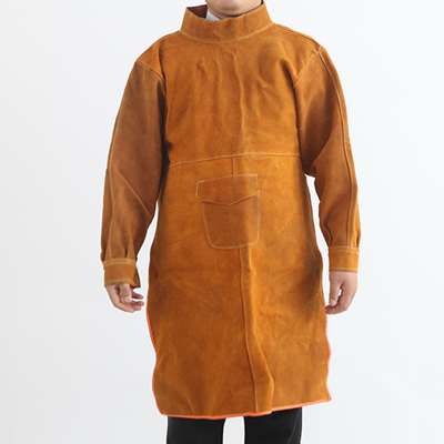 Linghhang - Delantal De Trabajo De Soldadura De Cuero, Ignífugo, Resistente Al Desgaste, Antiescaldaduras, Ropa Protectora Para Soldadura, Manga Larga De 130 Cm, Color Amarillo Linghhang - Delantal De Trabajo De Soldadura De Cuero, Ignífugo, Resistente Al Desgaste, Antiescaldaduras, Ropa Protectora Para Soldadura, Manga Larga De 130 Cm, Color Amarillo