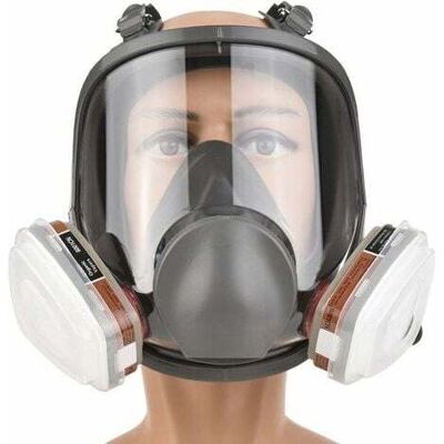 AIPERQ Mascarilla Respiratoria, Kit De Mascarilla De Protección Respiratoria Reutilizable, Anti Polvo, Mascarilla Química Anti Gas Con Gafas Protectoras Para Trabajos De Pintura, Lijado De Bricolaje AIPERQ Mascarilla Respiratoria, Kit De Mascarilla De Protección Respiratoria Reutilizable, Anti Polvo, Mascarilla Química Anti Gas Con Gafas Protectoras Para Trabajos De Pintura, Lijado De Bricolaje