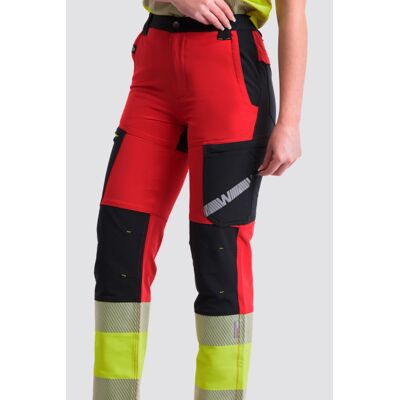 Pantalón Elástico Combinado Reflectante De Alta Visibilidad C3555 Workteam L Rojo+negro Pantalón Elástico Combinado Reflectante De Alta Visibilidad C3555 Workteam L Rojo+negro