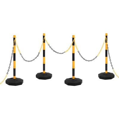 Vidaxl Juego De Barrera Con Postes Y Cadena Plástico 10 M Vidaxl Juego De Barrera Con Postes Y Cadena Plástico 10 M