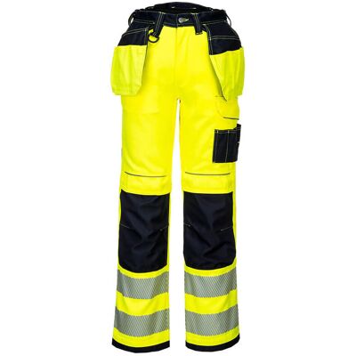 Portwest - Pantalón Elástico De Alta Visibilidad Pw3 Flúor Bicolor Bolsillos Multi-uso De Pistolera Y Para Rodilleras Pw306 44 Pulgadas Amarillo / Negro Portwest - Pantalón Elástico De Alta Visibilidad Pw3 Flúor Bicolor Bolsillos Multi-uso De Pistolera Y Para Rodilleras Pw306 44 Pulgadas Amarillo / Negro