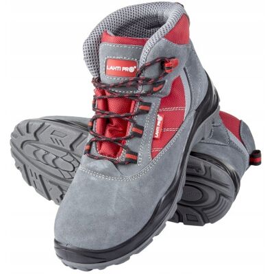 Botines LahtiPro ante Oxford gris-rojo - botines Botines LahtiPro ante Oxford gris-rojo - botines