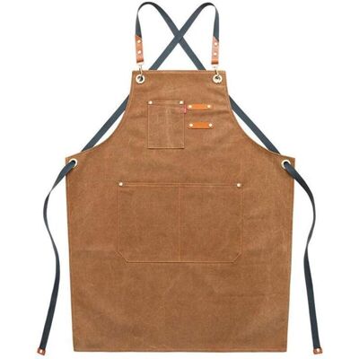 OEM Delantales De Trabajo De Lona Para Hombre Con Bolsillos, Correa Ajustable Y Bolsillos Grandes, Delantal De Cocina - Marrón -crezuo OEM Delantales De Trabajo De Lona Para Hombre Con Bolsillos, Correa Ajustable Y Bolsillos Grandes, Delantal De Cocina - Marrón -crezuo