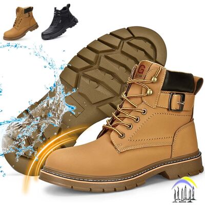 QIYAO Botas De Seguridad Impermeables Con Puntera De Acero Para Hombre, Calzado De Trabajo Impermeable, Botas De Seguridad Elegantes Y Antideslizantes Para La Industria Y La Construcción - Talla 41 QIYAO Botas De Seguridad Impermeables Con Puntera De Acero Para Hombre, Calzado De Trabajo Impermeable, Botas De Seguridad Elegantes Y Antideslizantes Para La Industria Y La Construcción - Talla 41