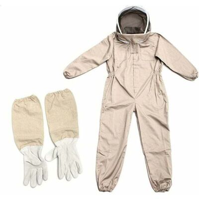 DPZO Ropa De Apicultura Con Guantes, Traje De Apicultura De Algodón Natural Con Velo De Protección, Unisex (xl) DPZO Ropa De Apicultura Con Guantes, Traje De Apicultura De Algodón Natural Con Velo De Protección, Unisex (xl)