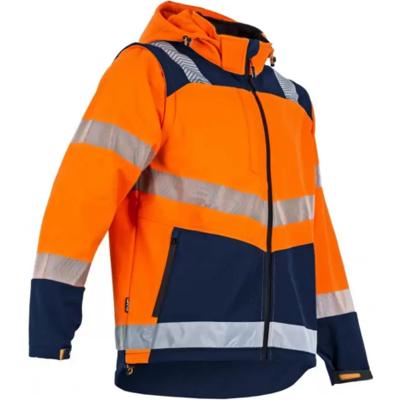 Lma - Chaqueta Alta Visibilidad Cible - Softshell 3 Capas - Naranja/azul Marino - T4 L 2266 T4 Lma - Chaqueta Alta Visibilidad Cible - Softshell 3 Capas - Naranja/azul Marino - T4 L 2266 T4