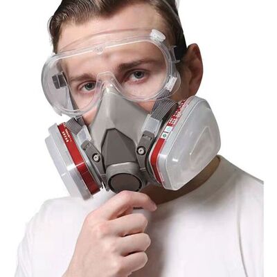 GOTRAYS Paquete De 7 Mascarillas Protectoras, Mascarillas Para Pintura En Aerosol, Reutilizables Con Filtro De Polvo, Mascarilla Respiratoria Con Filtro Para Pulverización, Pintura, Trabajo, Productos Químico GOTRAYS Paquete De 7 Mascarillas Protectoras, Mascarillas Para Pintura En Aerosol, Reutilizables Con Filtro De Polvo, Mascarilla Respiratoria Con Filtro Para Pulverización, Pintura, Trabajo, Productos Químico