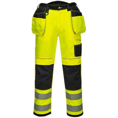 Portwest - Pantalones De Trabajo De Alta Visibilidad Holster Pw3 De Tiro Bajo T501 41 Pulgadas Amarillo / Negro Portwest - Pantalones De Trabajo De Alta Visibilidad Holster Pw3 De Tiro Bajo T501 41 Pulgadas Amarillo / Negro